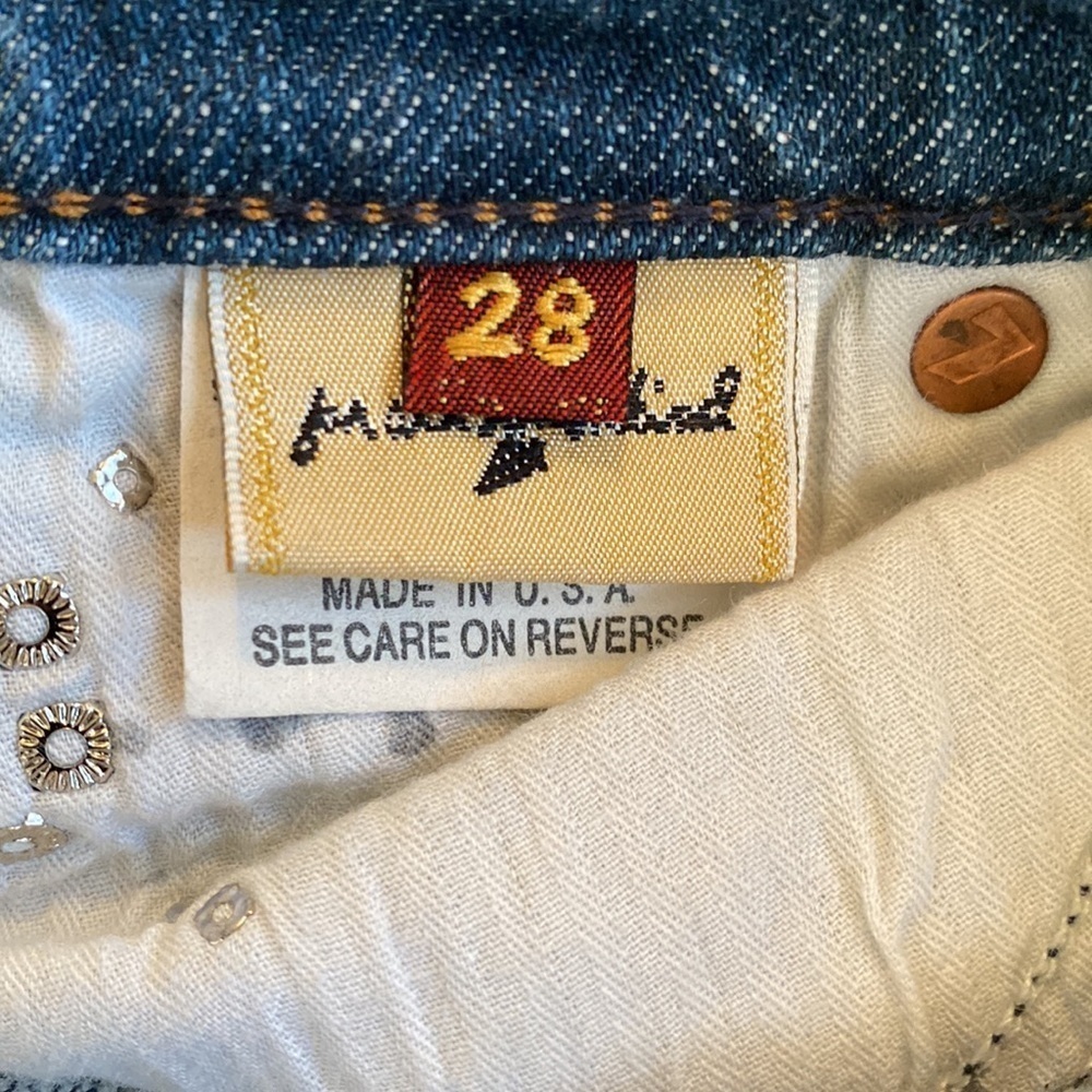 7 For All Mankind Straight Legged Embellished Jeans - Picture 7 of 8